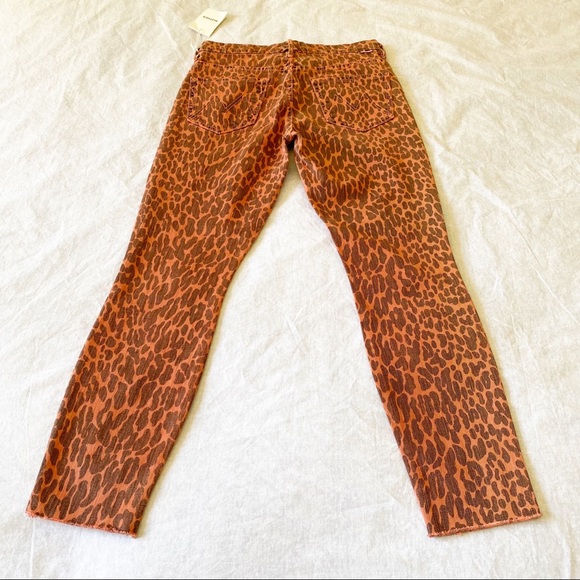 MOTHER High Waisted Looker Jean Ankle Fray Animal Attraction Leopard 27 NEW NWT - Picture 3 of 15